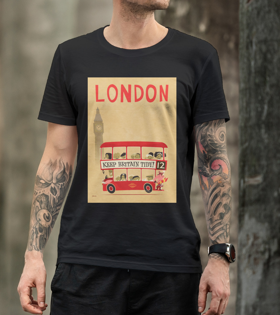 London Keep Britain Tidy Bus 12 Big Ben T-Shirt