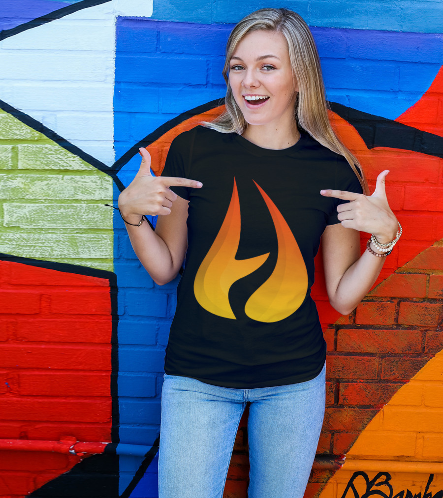 Fire Nation Symbol Avatar Fan Sticker T-Shirt