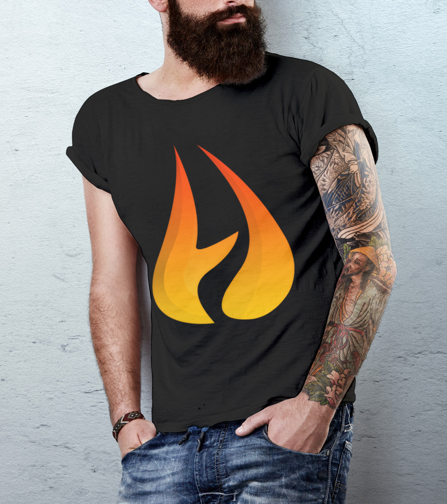 Fire Nation Symbol Avatar Fan Sticker T-Shirt