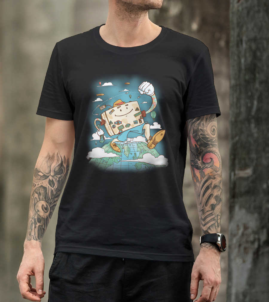 Mr Globetrotter Walking Suitcase Adventure T-Shirt