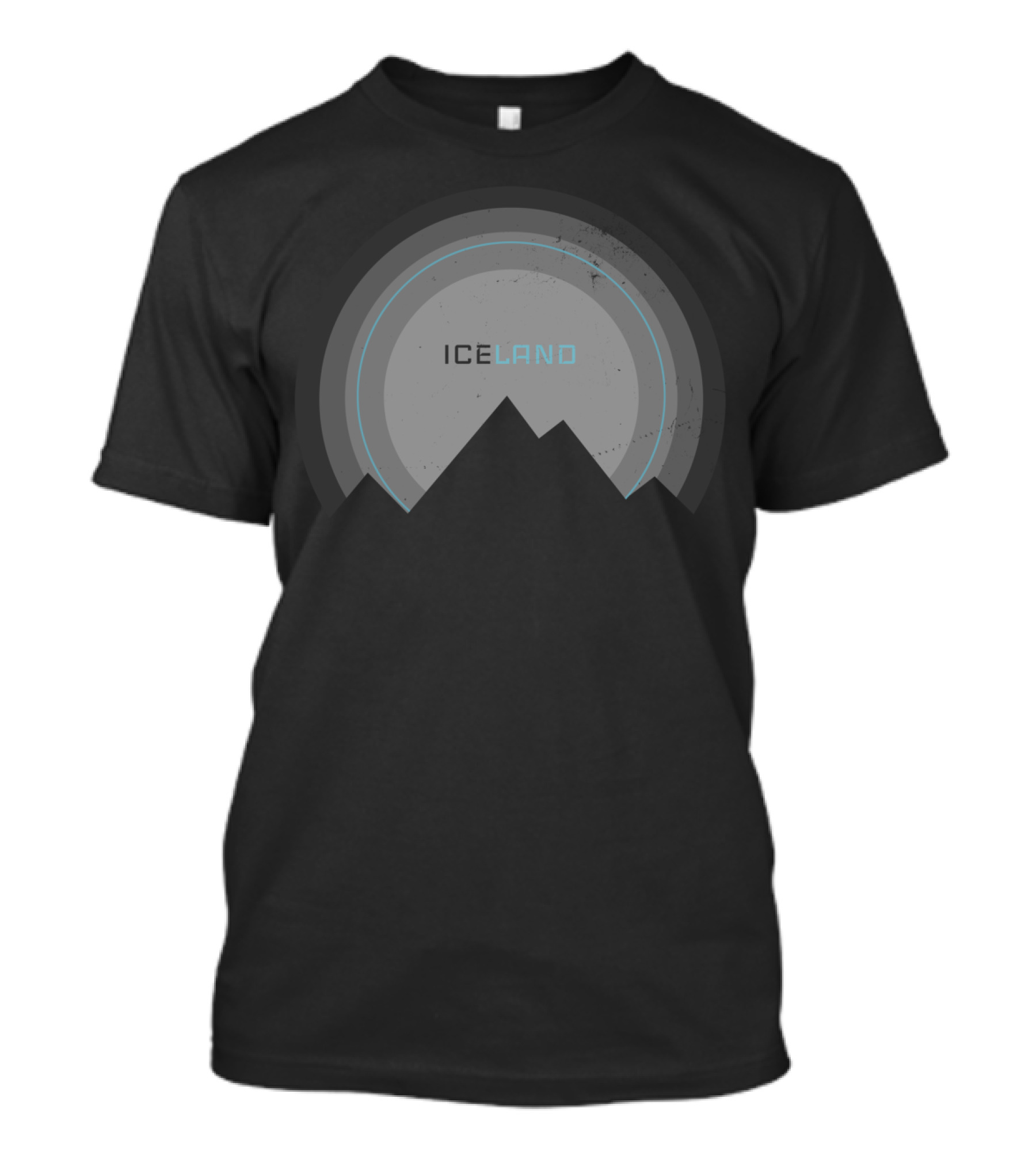 Iceland Mountain Circle Icon T-Shirt