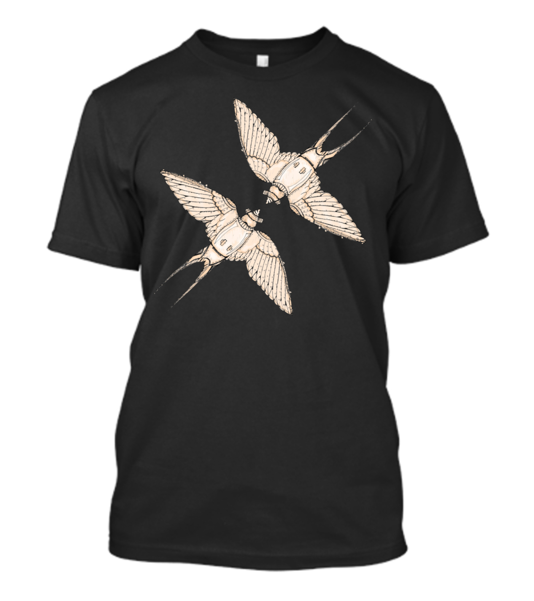 Swallow Plane Diagram Twins In Flight T-Shirt