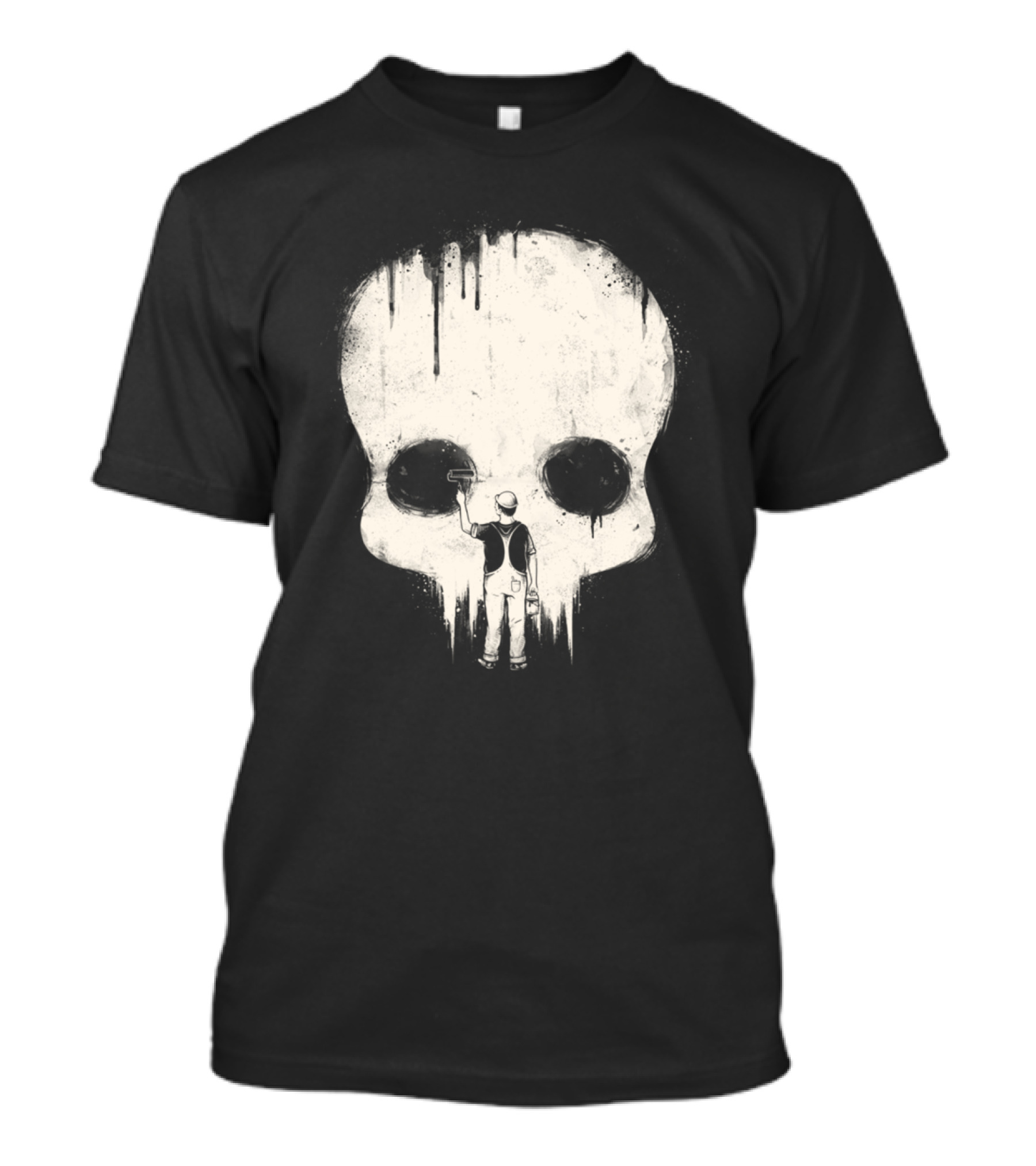 Paint It Skull Artist With Roller T-Shirt