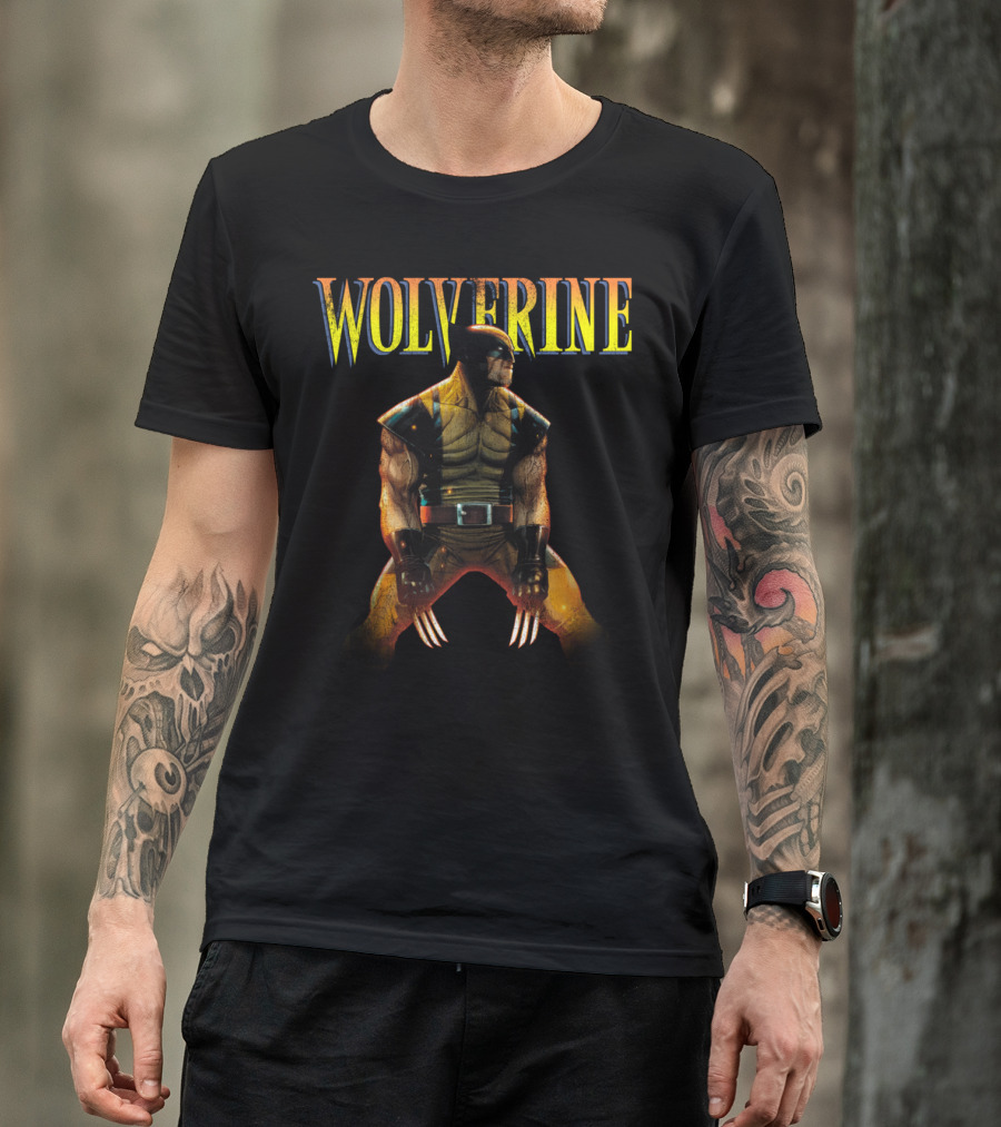 Wolverine Claws Out Classic Superhero Stance T-Shirt