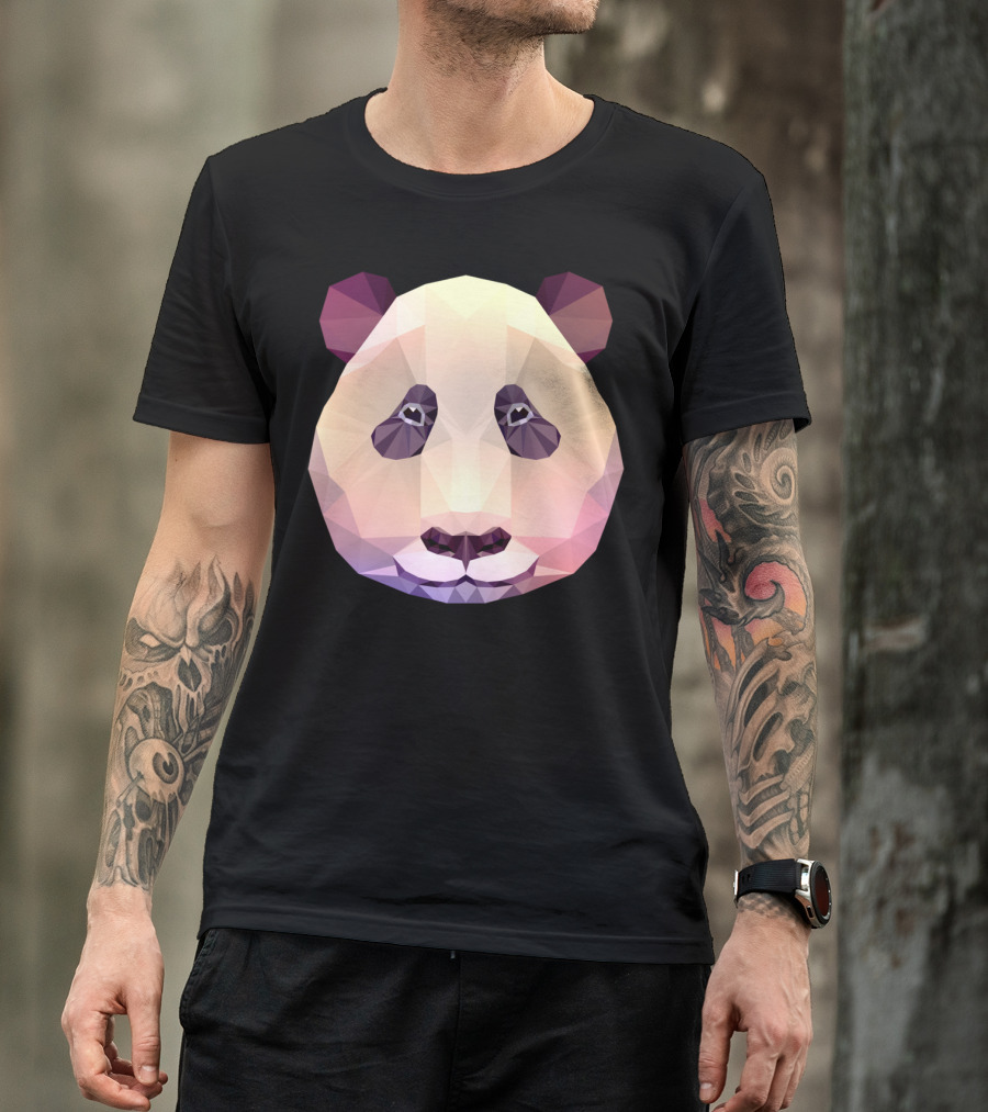 Panda Polygon Geometric T-Shirt