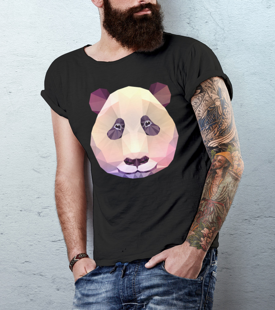 Panda Polygon Geometric T-Shirt