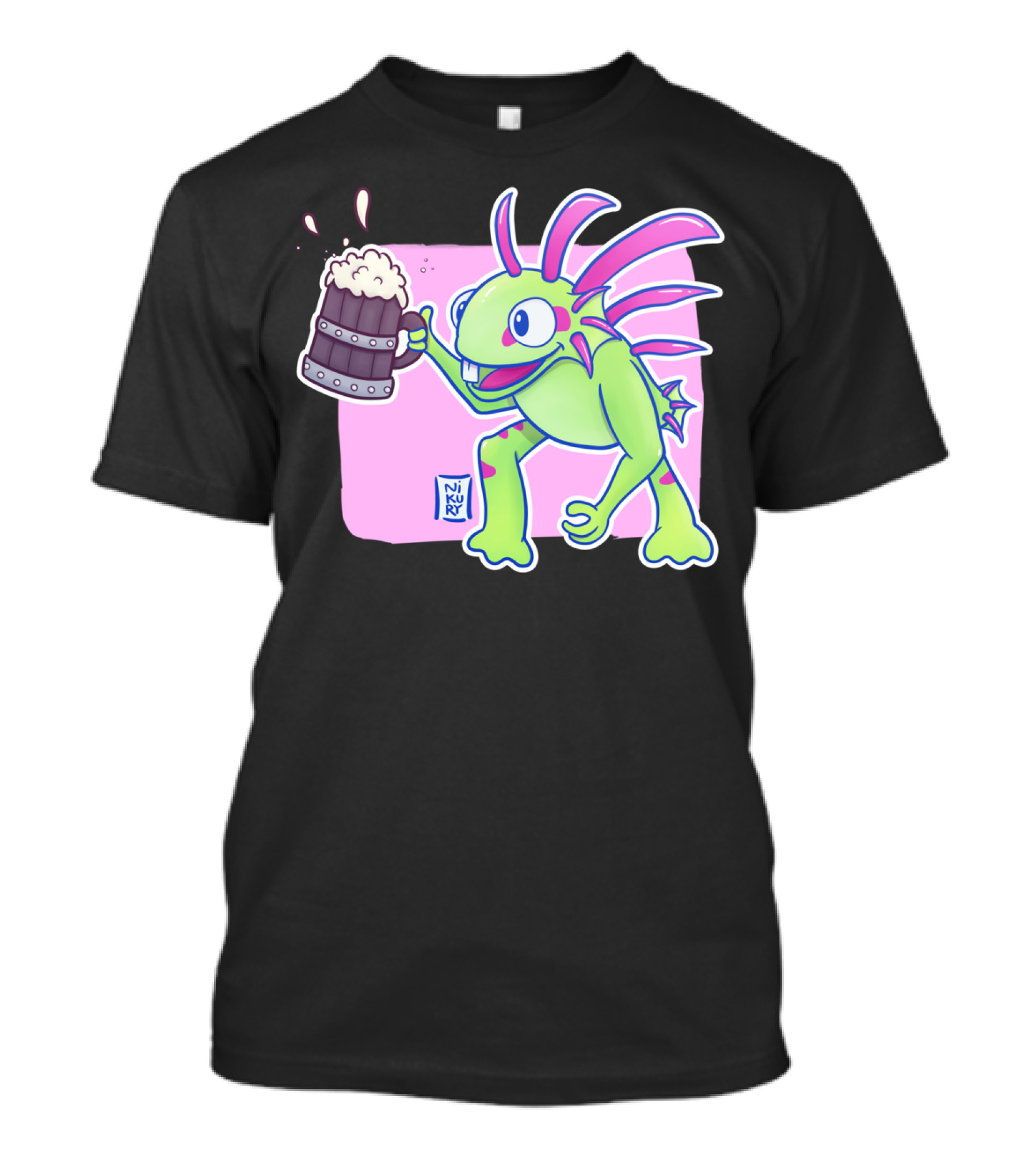 Murloc Holding Beer Mug With Frothy Drink T-Shirt