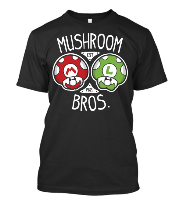 Mushroom Bros 1985 EST M L Icons T-Shirt