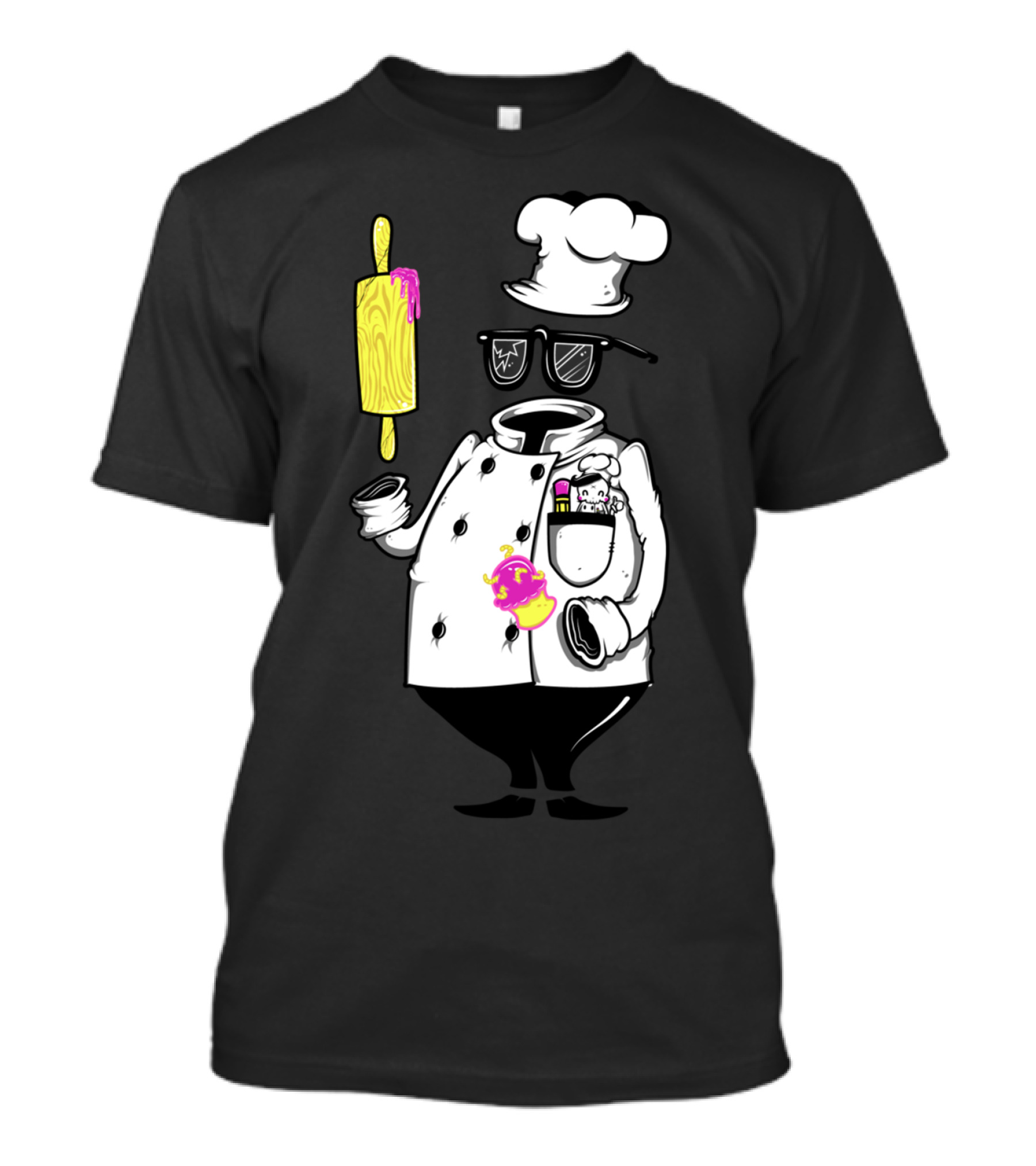 Invisible Chef With Sunglasses And Melting Rolling Pin T-Shirt