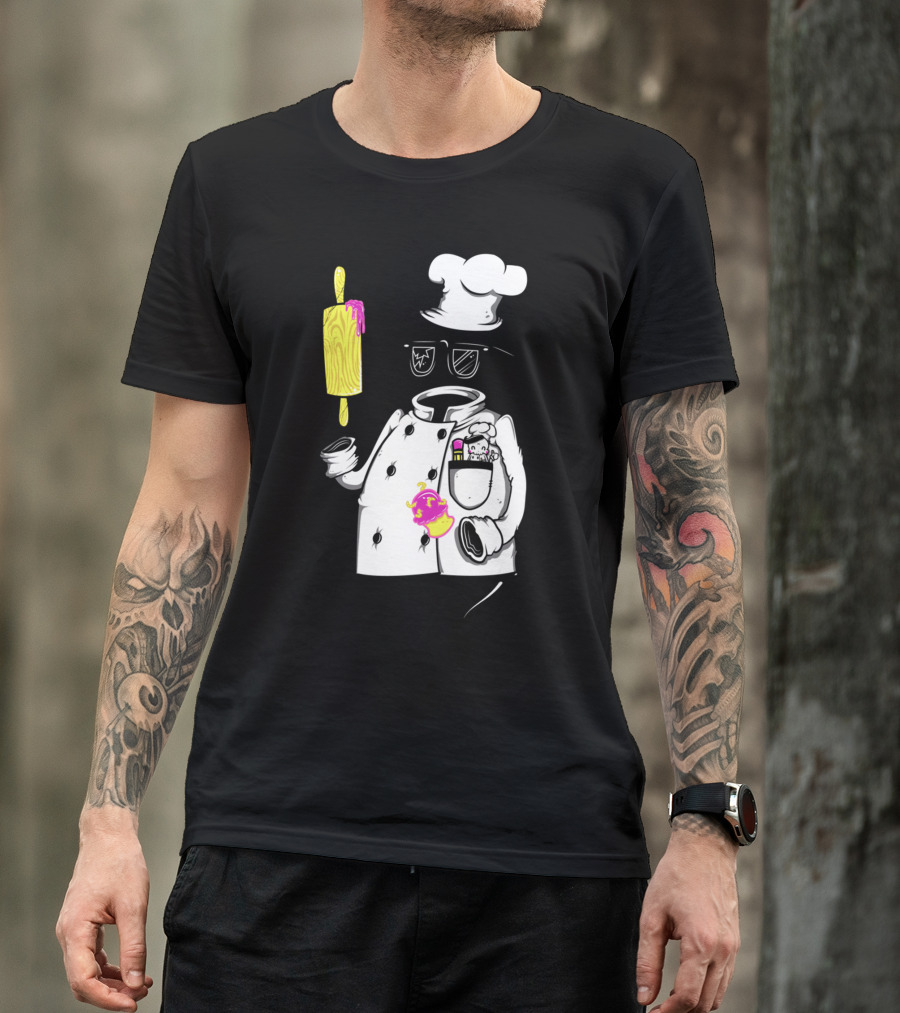 Invisible Chef With Sunglasses And Melting Rolling Pin T-Shirt