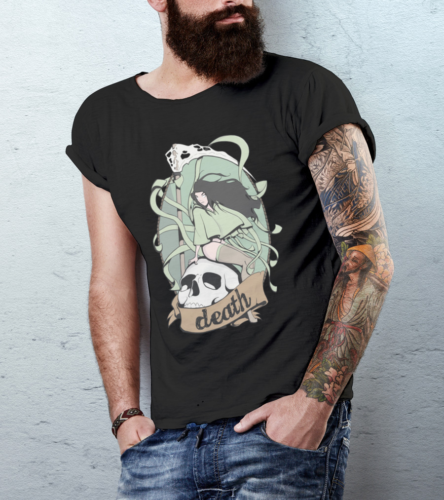 DEATH Pin Up Skull T-Shirt