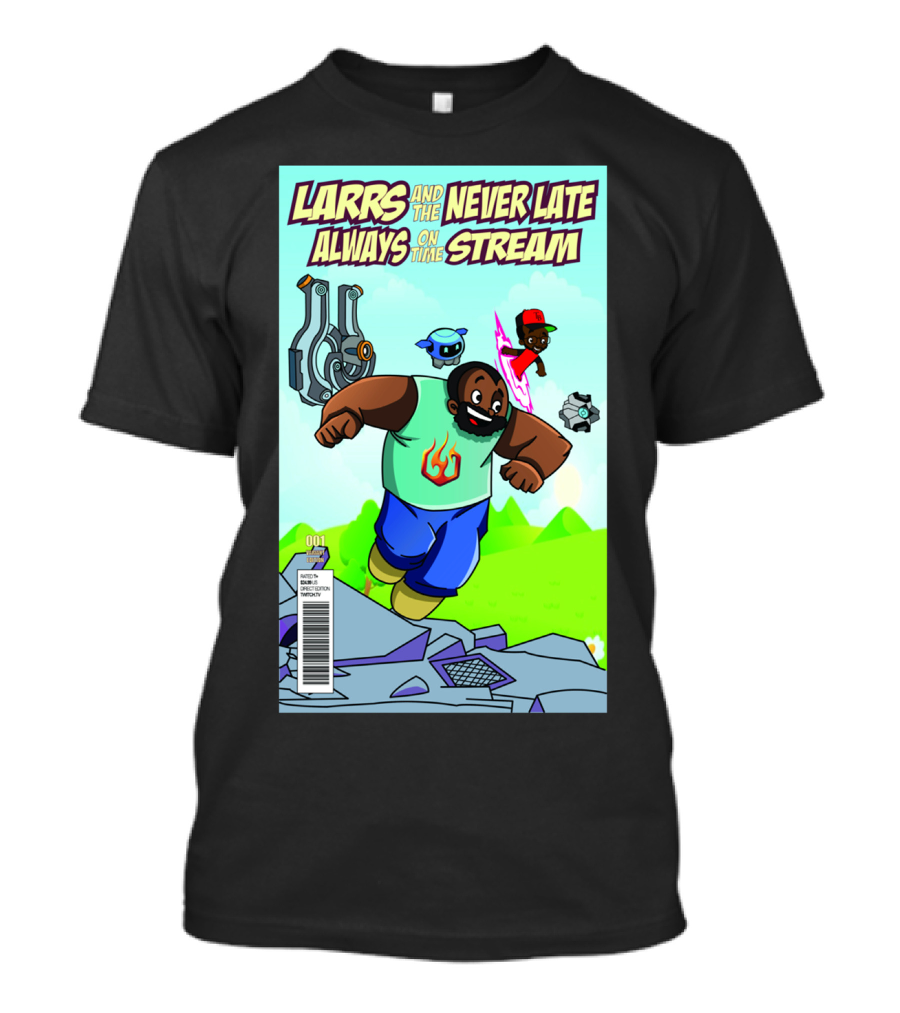 Larrs And The Never Late Always On Time Stream 001 T-Shirt