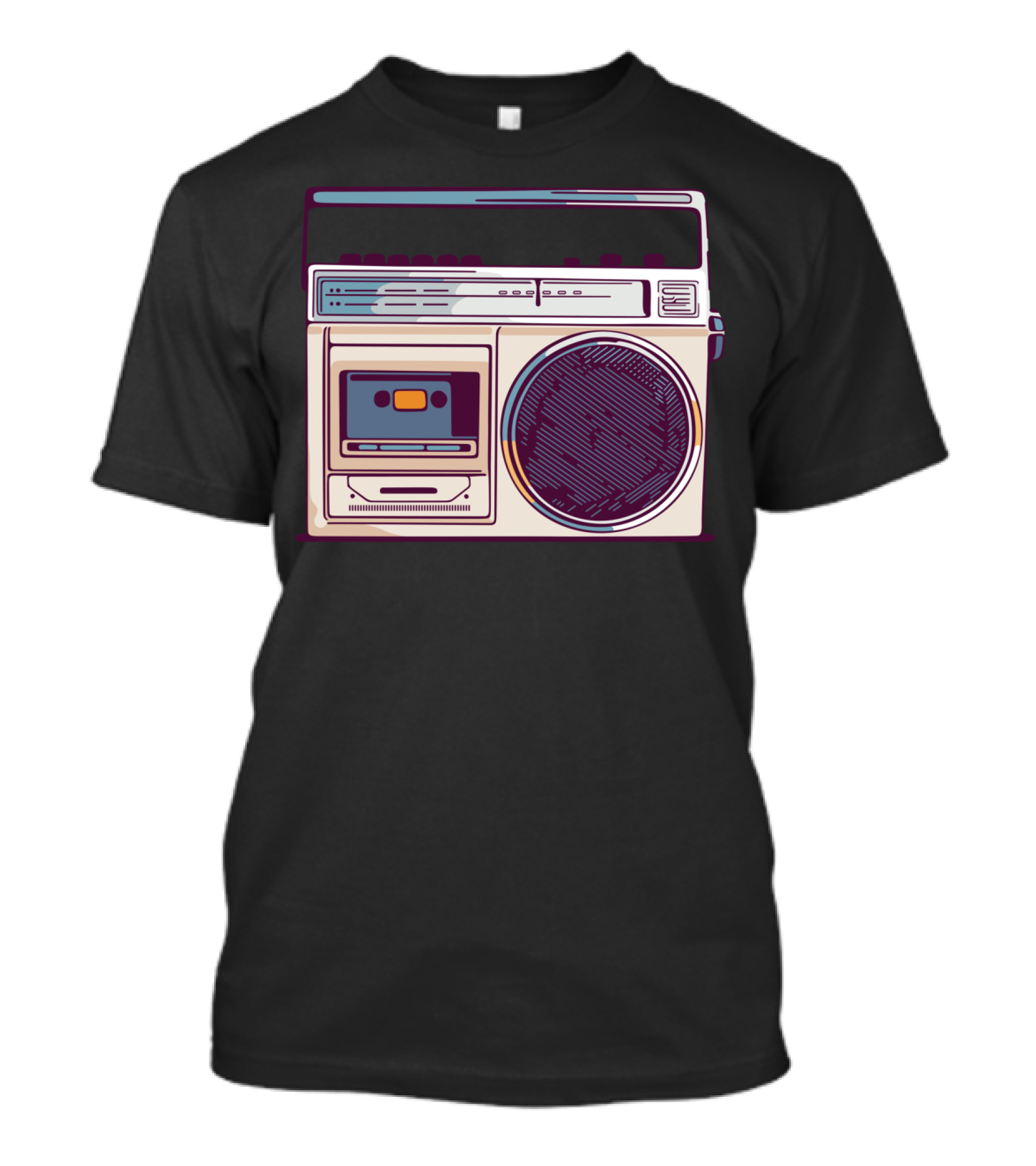 Retro Radio Boombox Vintage Cassette Player 80s Music T-Shirt
