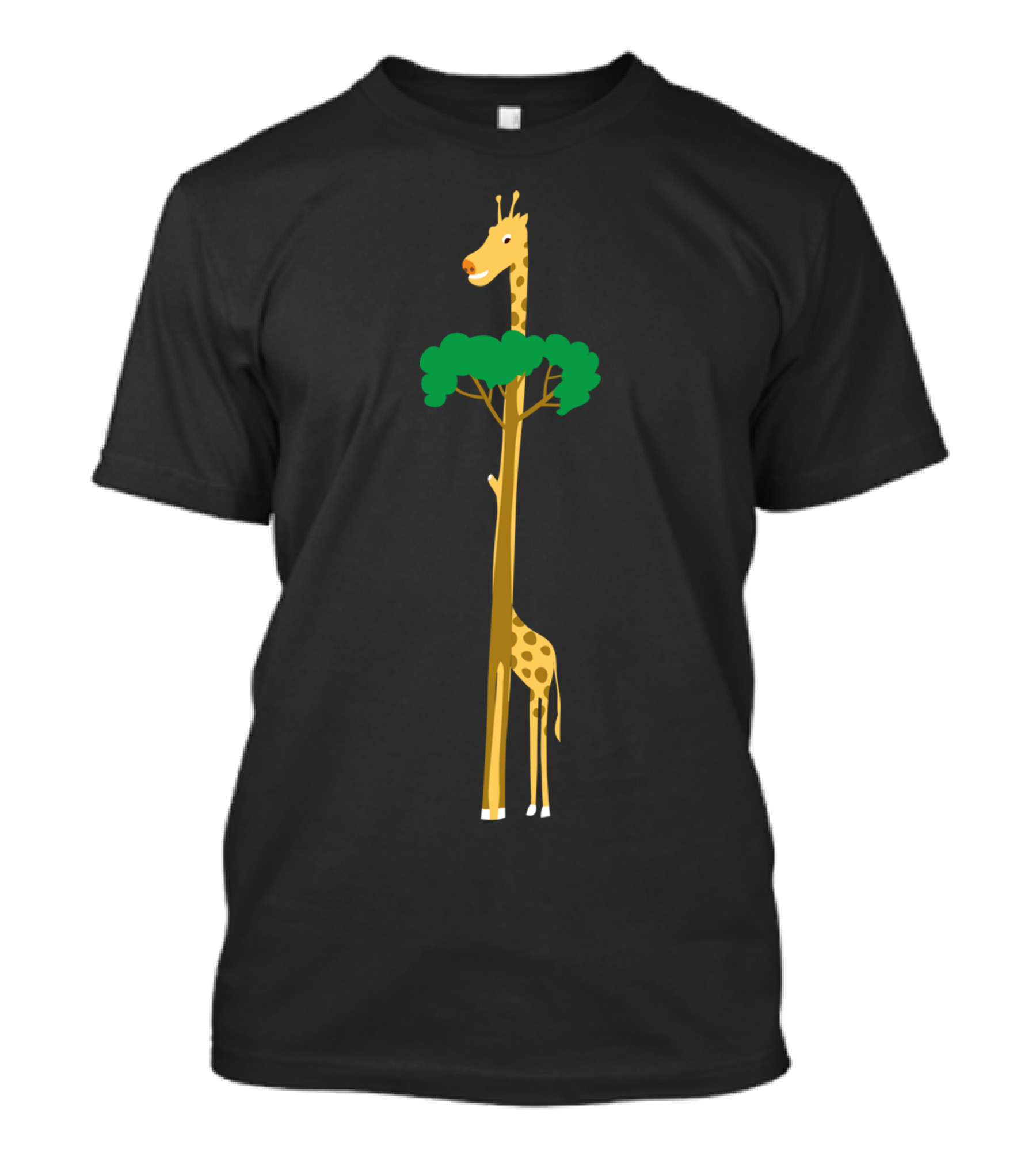 Tree Blended With Giraffe Illusion T-Shirt