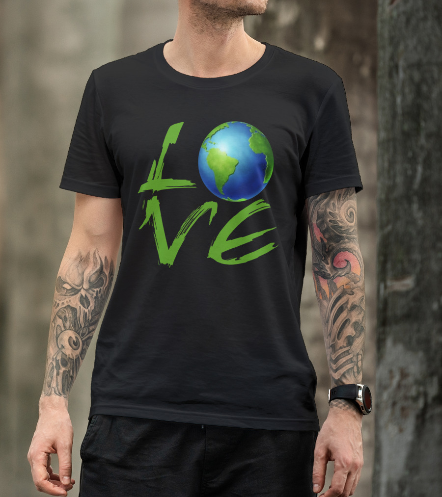 Love The Earth Green Globe T-Shirt
