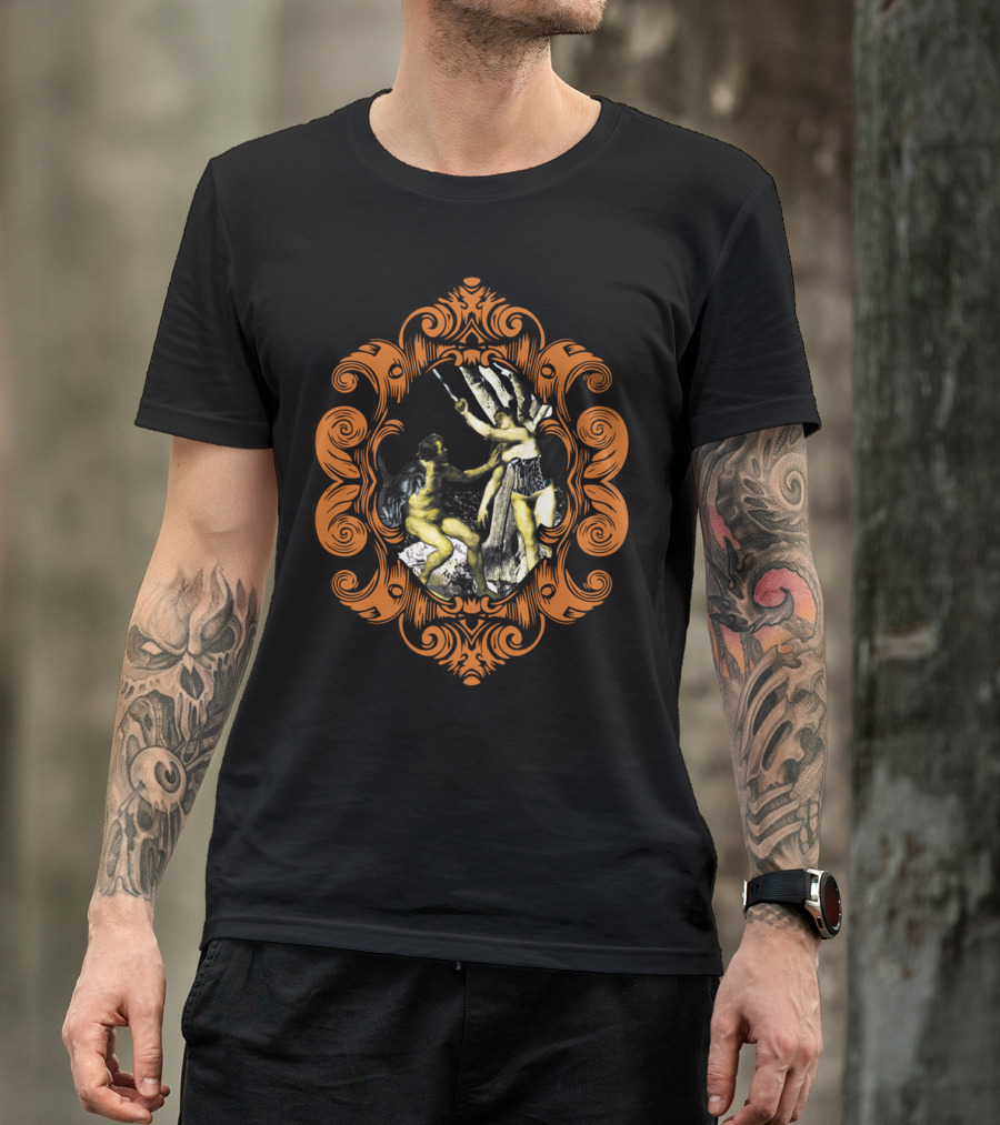 Baroque Ornate Frame Classical Figures Last Sin T-Shirt
