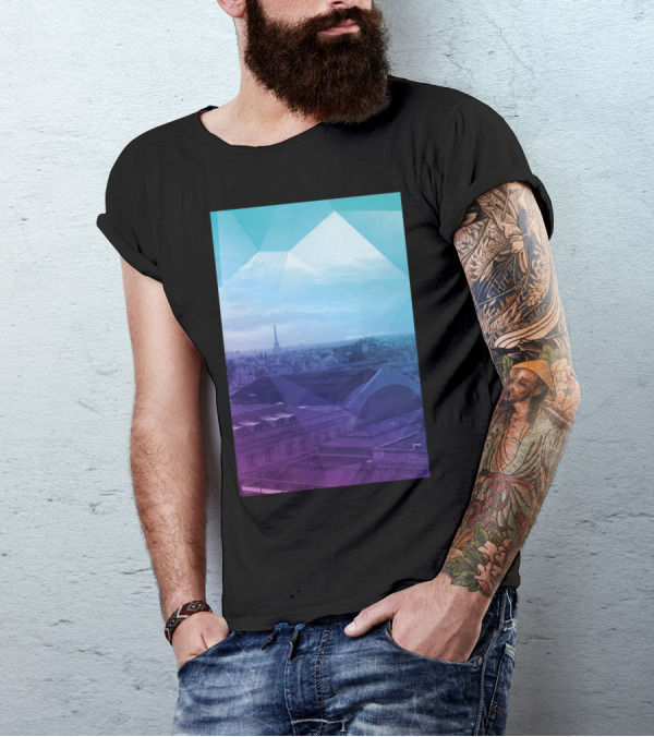 Paris Urban Horizon Mood Eiffel Tower Skyline T-Shirt