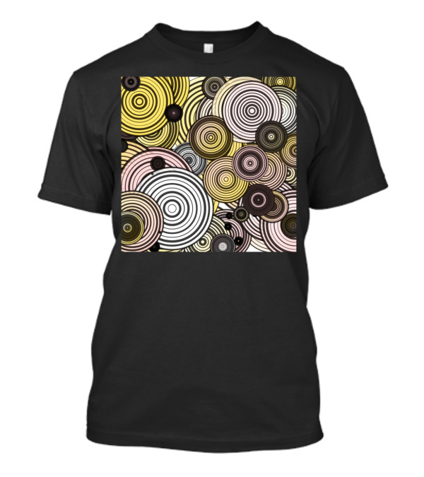 Layered Circles Geometric Rings T-Shirt