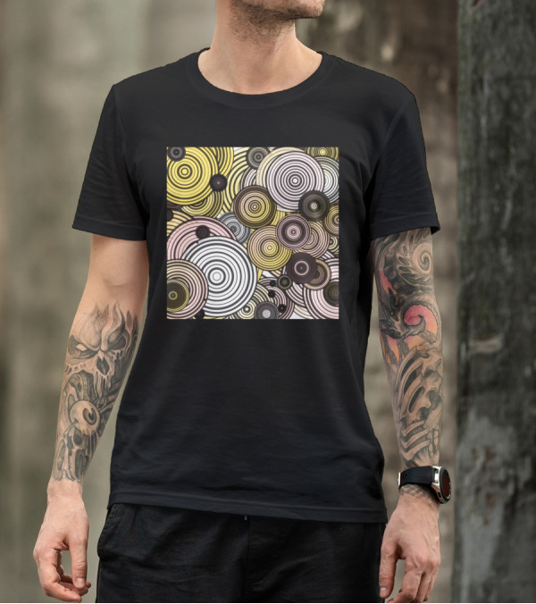 Layered Circles Geometric Rings T-Shirt