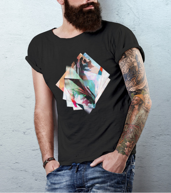 Triangular Dreams In Multicolored Abstract Layers T-Shirt
