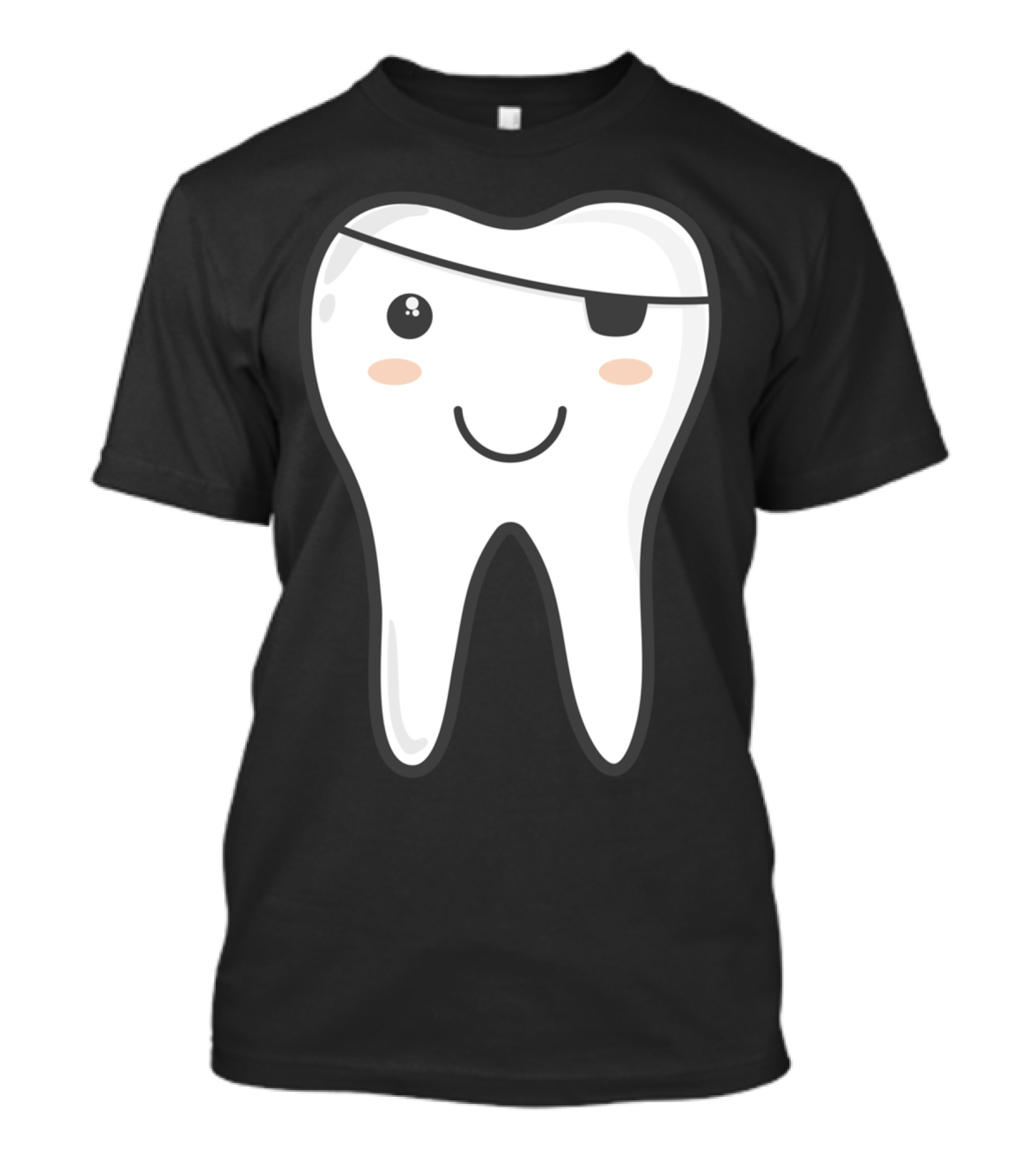 Dental Tooth With Pirate Patch And Smile T-Shirt
