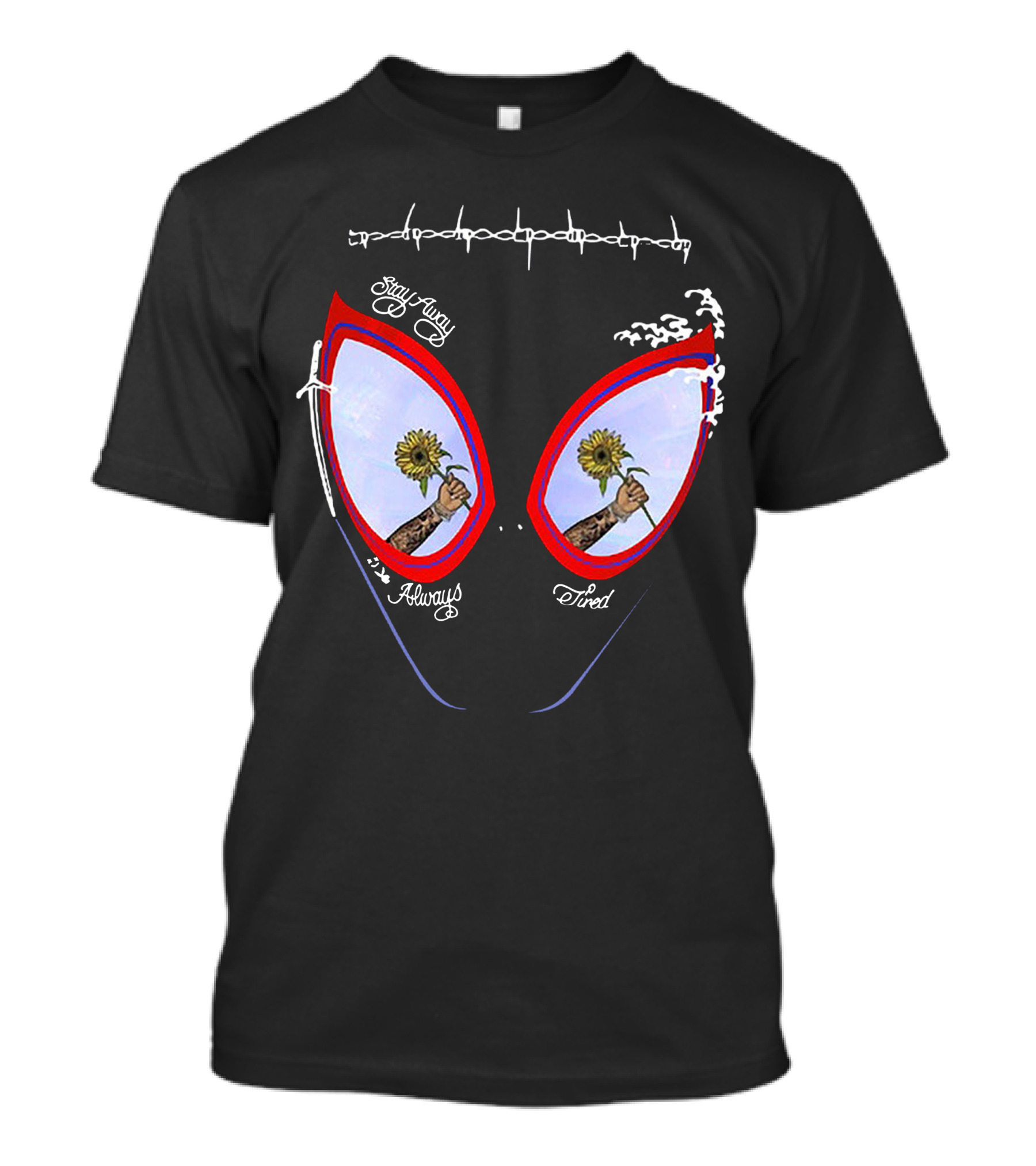 Stay Away Always Tired Sunflower Eyes T-Shirt