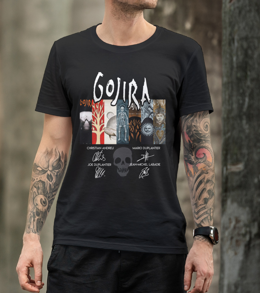 Gojira Christian Andreu Mario Duplantier Joe Duplantier Jean-Michel Labadie T-Shirt