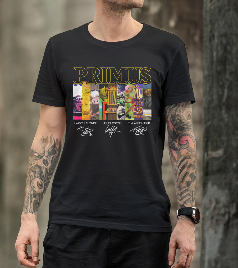 Primus Larry Lalonde Les Claypool Tim Alexander T-Shirt