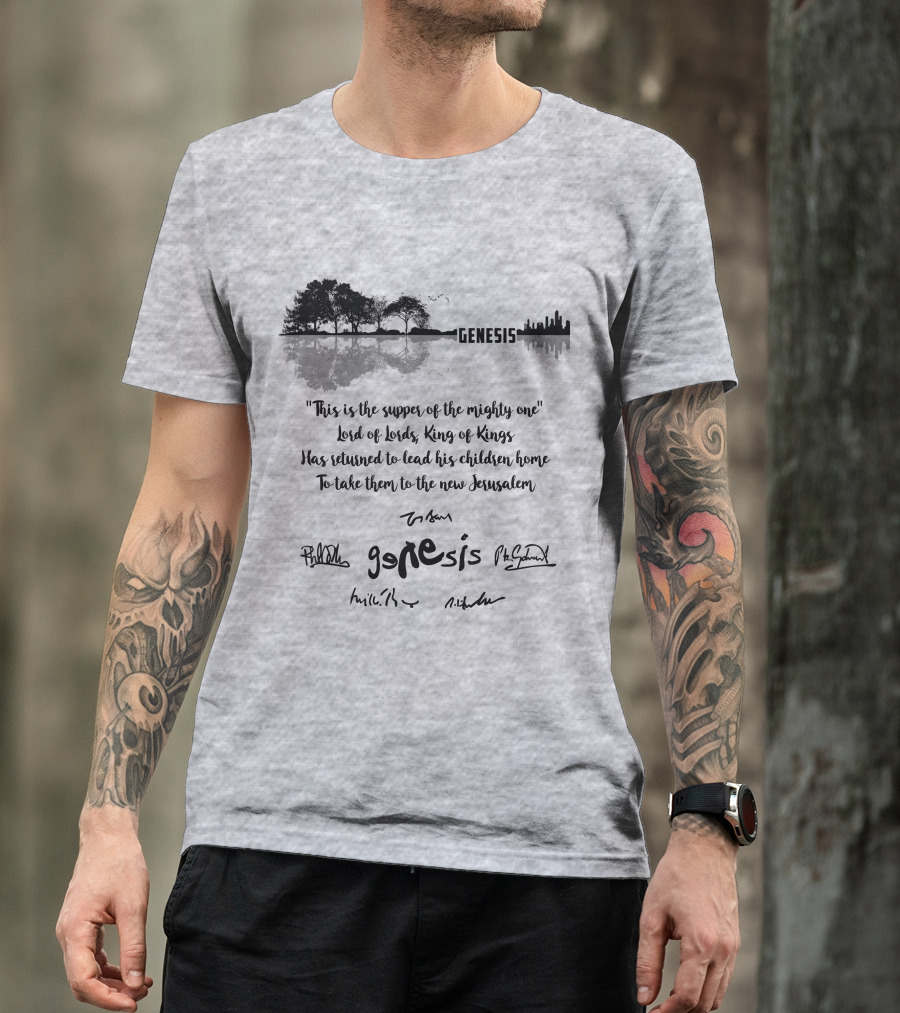 Genesis Cityscape Reflection Mighty One Lord Of Lords King Of Kings Return New Jerusalem T-Shirt