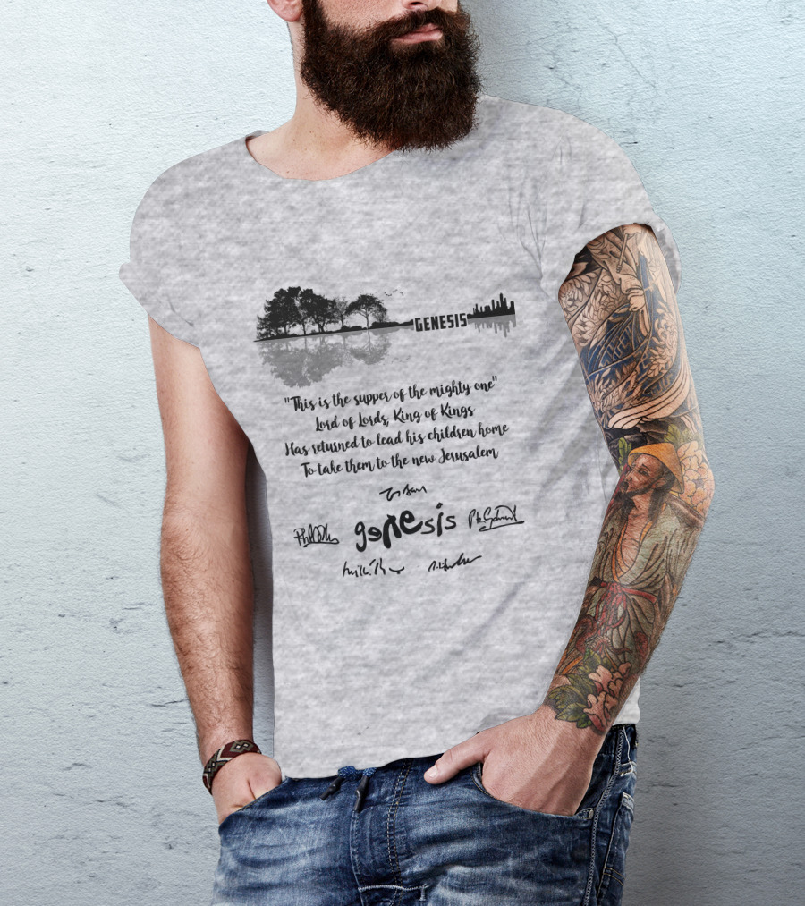 Genesis Cityscape Reflection Mighty One Lord Of Lords King Of Kings Return New Jerusalem T-Shirt