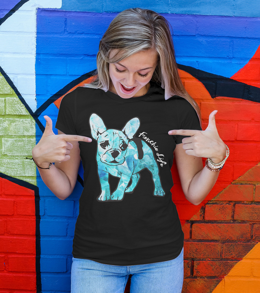Frenchie Life Gemstone Blue French Bulldog T-Shirt