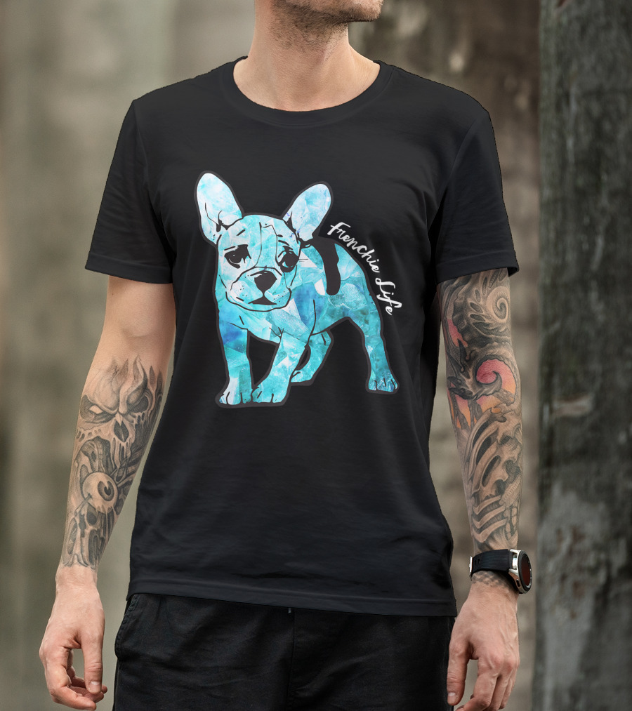 Frenchie Life Gemstone Blue French Bulldog T-Shirt