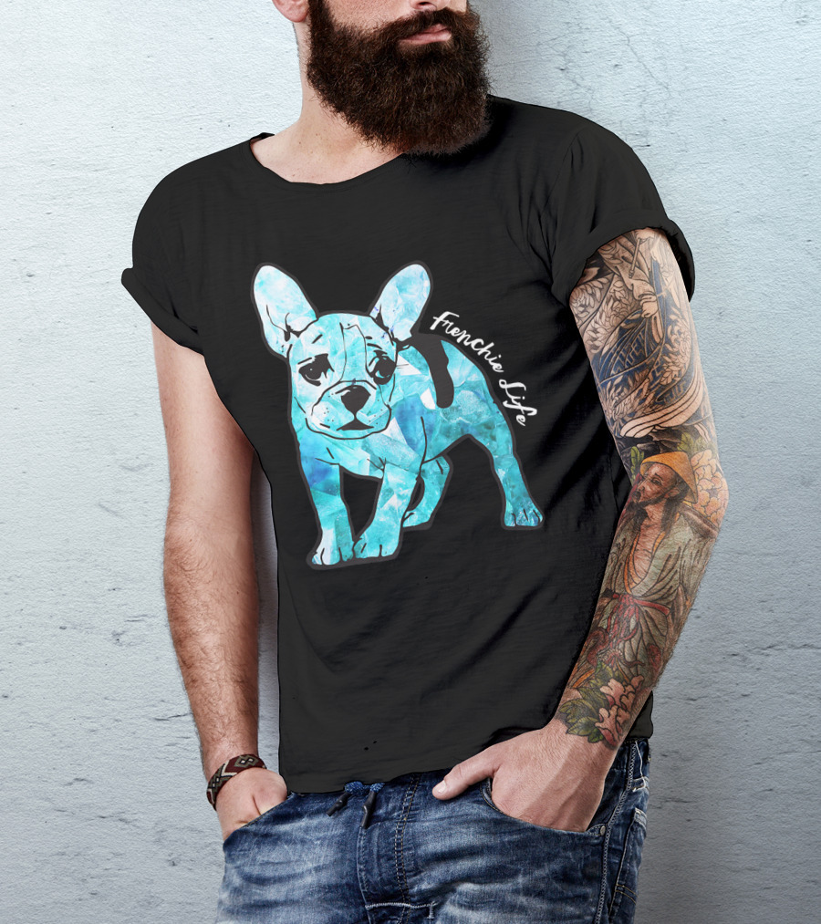 Frenchie Life Gemstone Blue French Bulldog T-Shirt