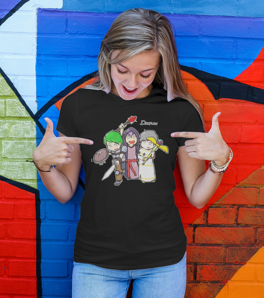 DANPLAN Funny Animation Characters With Weapons And Robes T-Shirt