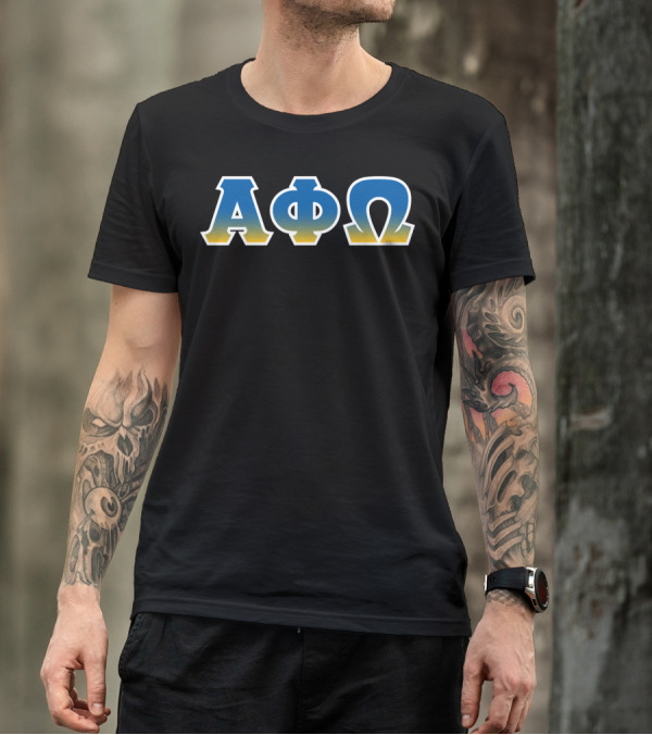 GREEK LETTERS ALPHA PHI OMEGA GRADIENT T-Shirt