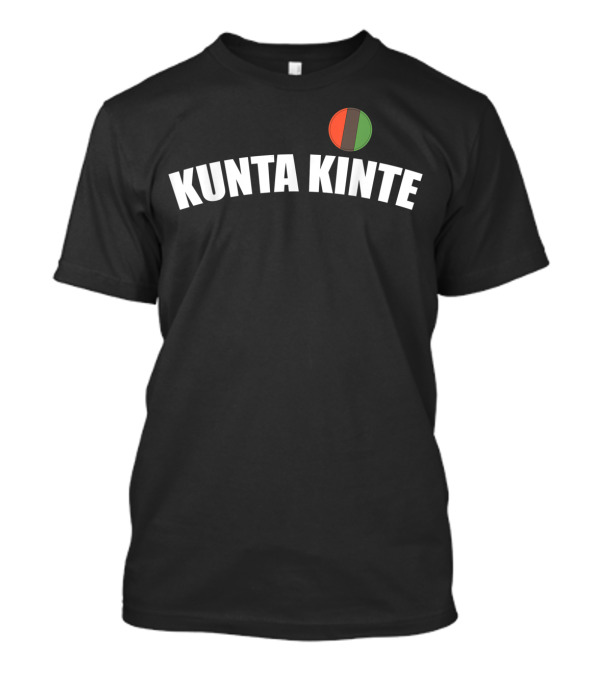 KUNTA KINTE BLACK ROOTS AFRICAN HERITAGE RED GREEN AND BLACK CIRCLE T-Shirt