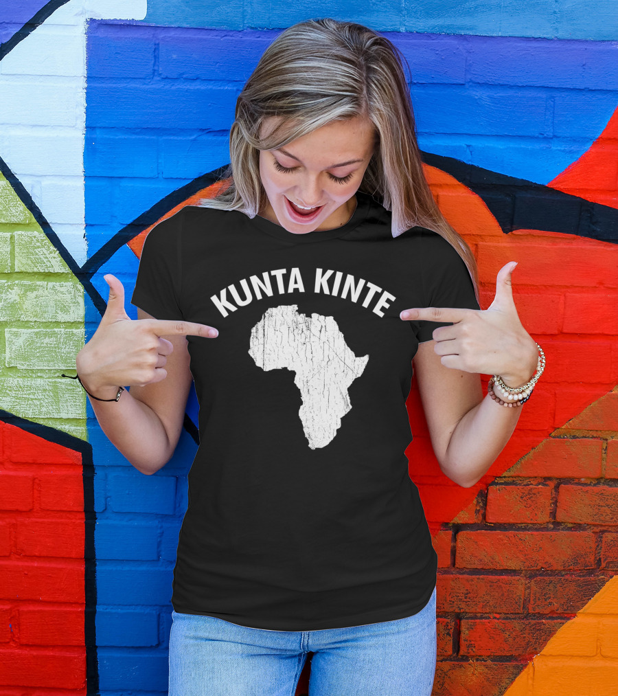 KUNTA KINTE AFRICA DISTRESSED MAP T-Shirt