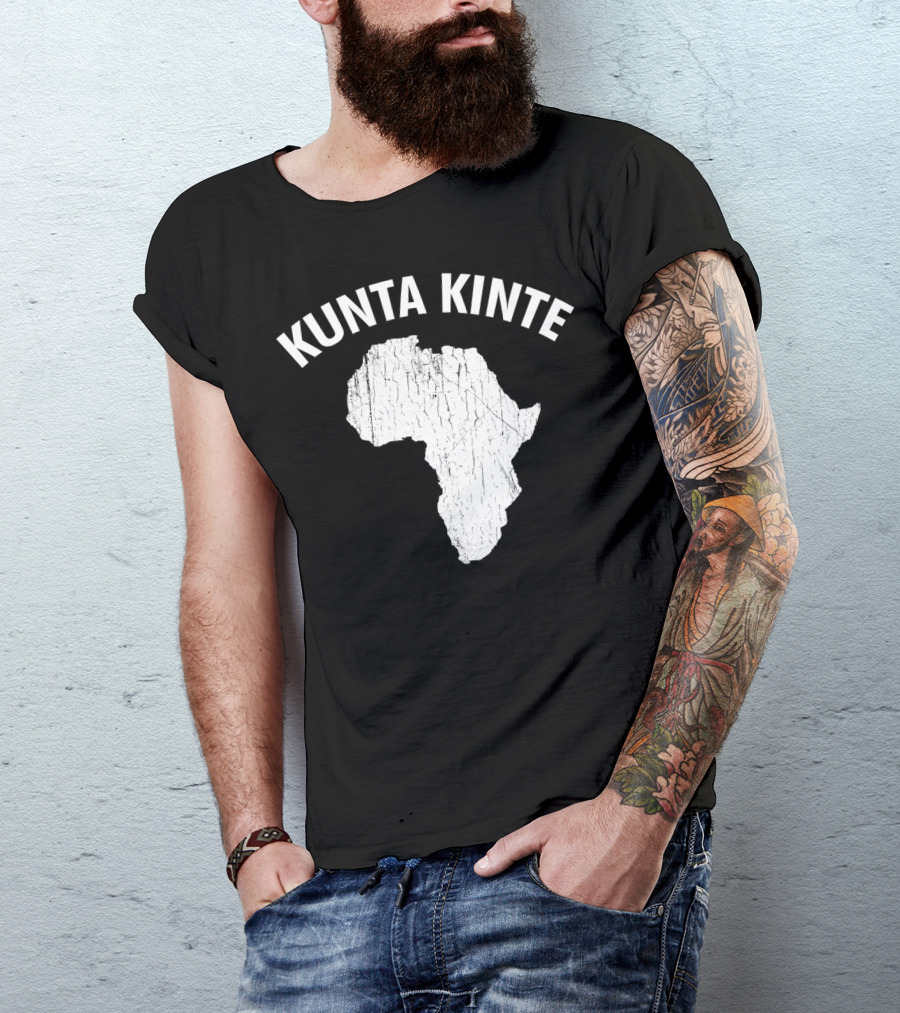 KUNTA KINTE AFRICA DISTRESSED MAP T-Shirt