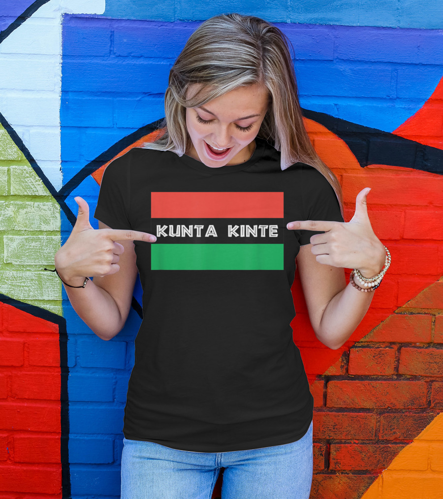 KUNTA KINTE PAN AFRICAN FLAG RED BLACK GREEN T-Shirt