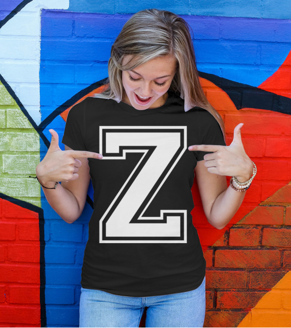 LETTER Z CAPITAL ALPHABET COLLEGE VARSITY T-Shirt