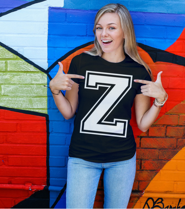 LETTER Z CAPITAL ALPHABET COLLEGE VARSITY T-Shirt