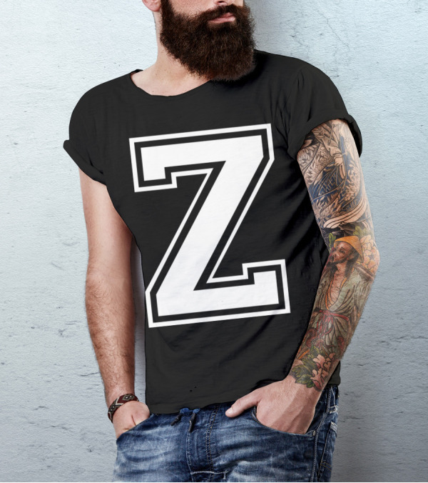 LETTER Z CAPITAL ALPHABET COLLEGE VARSITY T-Shirt