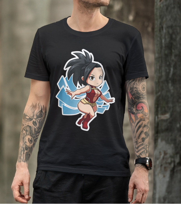 Momo Yaoyorozu Chibi Anime Character Fan T-Shirt
