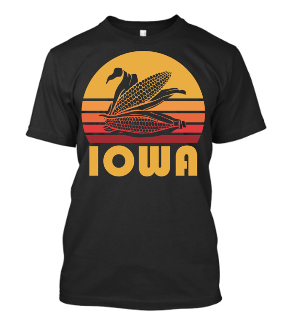 RETRO IOWA CORN SUNSET VINTAGE MAIZE FARMING T-Shirt