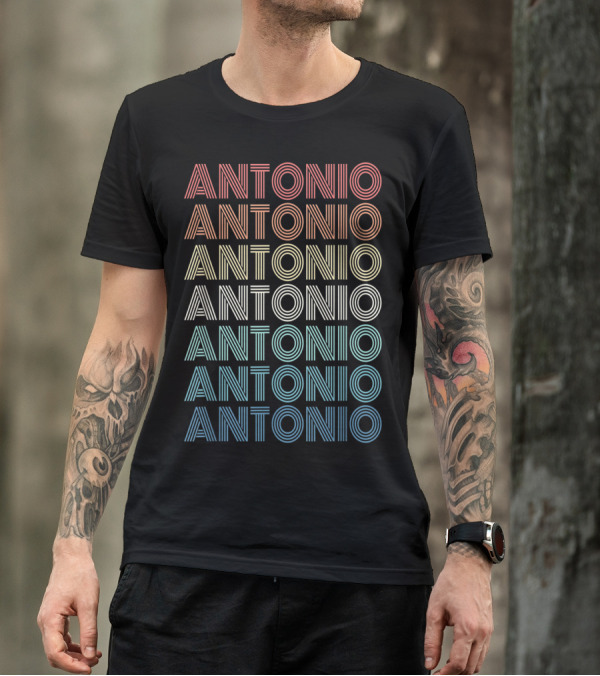 Antonio Gradient Stripes Repeated T-Shirt