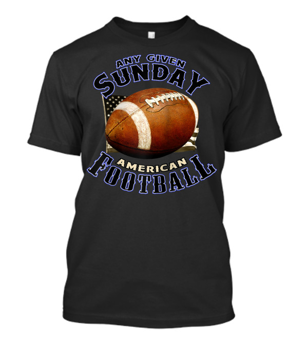 Any Given Sunday American Football With Flag Background T-Shirt