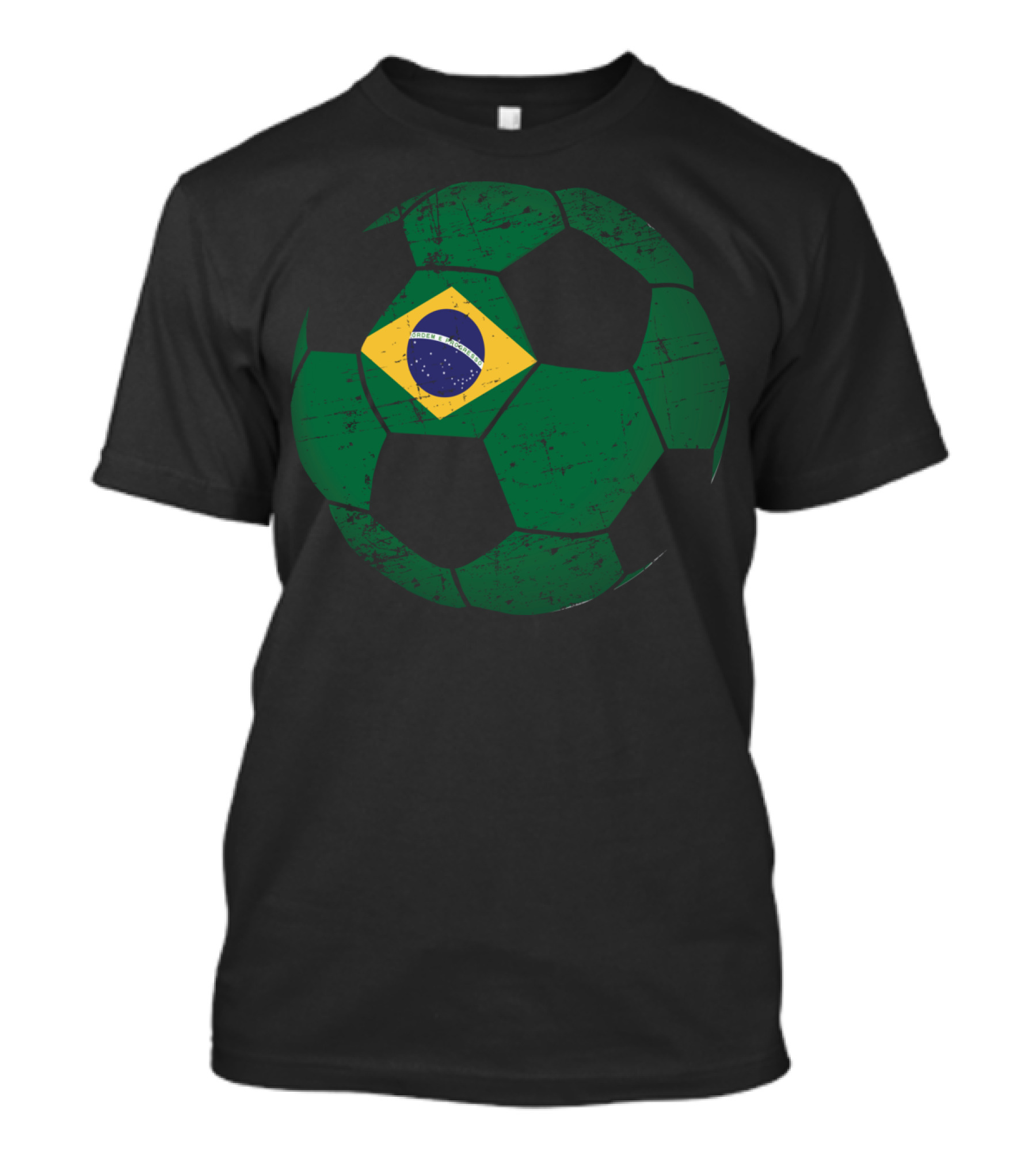 Brazil Soccer Ball Flag Jersey Brazilian Team T-Shirt