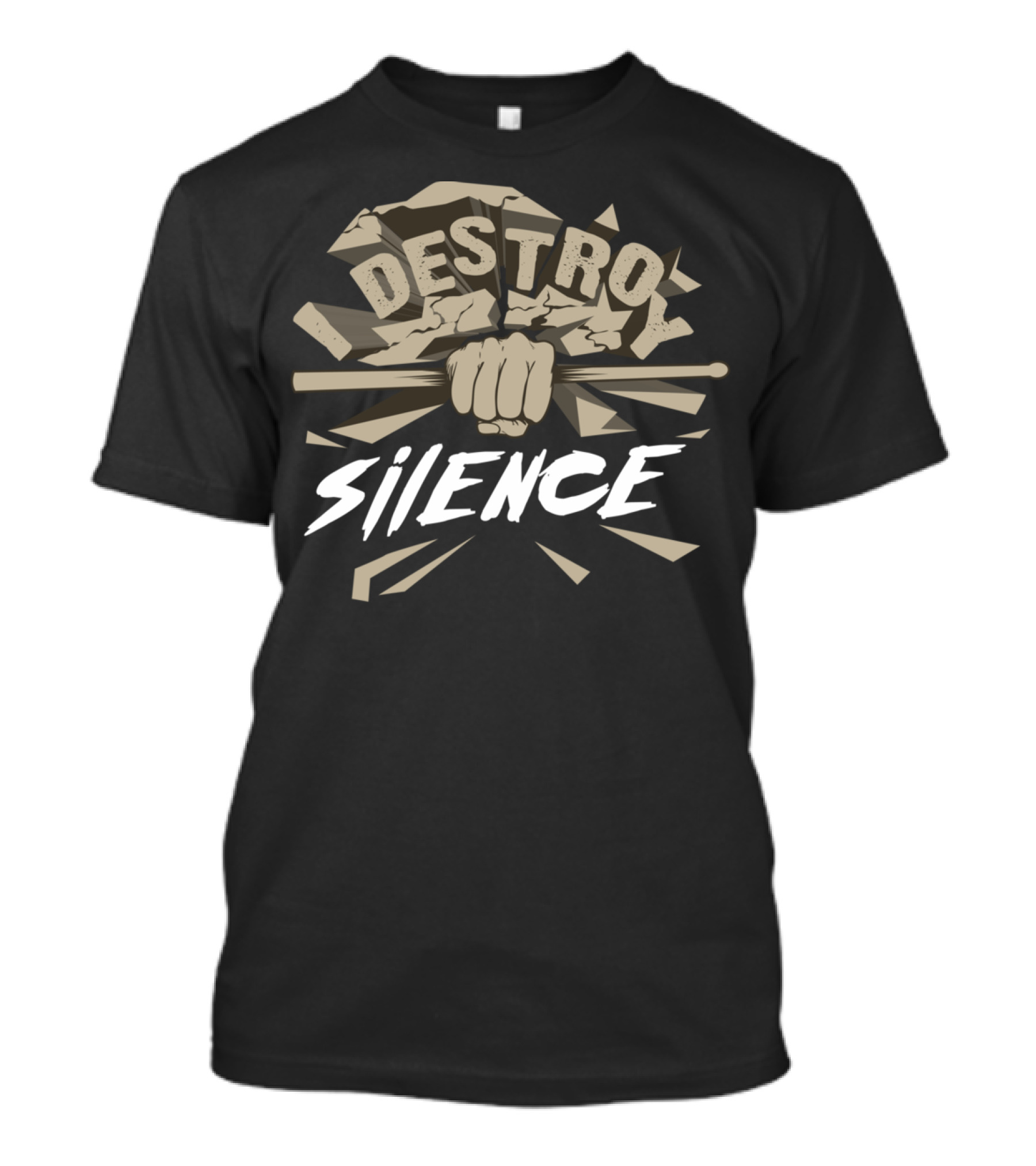 Cool I Destroy Silence With Shattering Fist Imagery Best For All T-Shirt