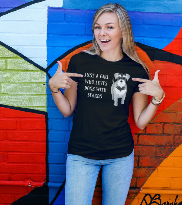Just A Girl Who Loves Dogs With Beards T-Shirt