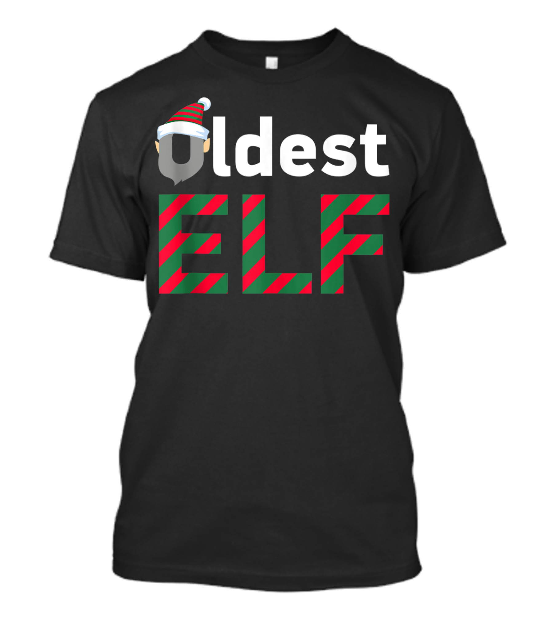 Oldest Elf Funny Matching Christmas Costume T-Shirt